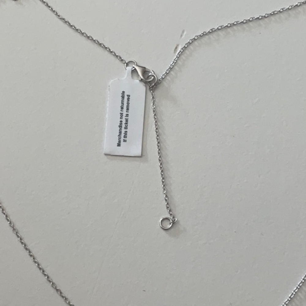 Sterling silver cubic zirconia necklace - Picture 3 of 3